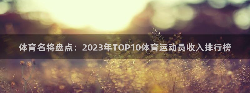 制胜体育IOS版下载：体育名将盘点：2023年TOP10体育运动员收入排行榜